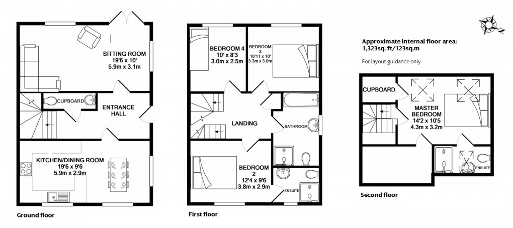 Floorplan for Brickyard Lane, Mark Cross, East Sussex