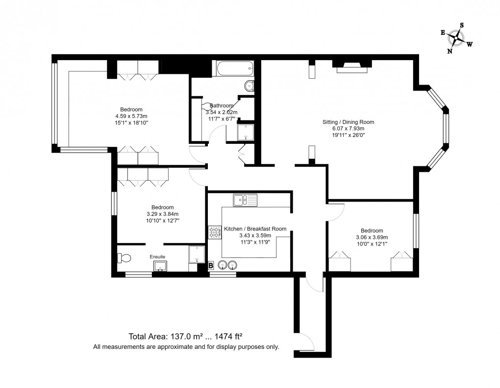 Floorplan for Amherst Road, Tunbridge Wells, Kent