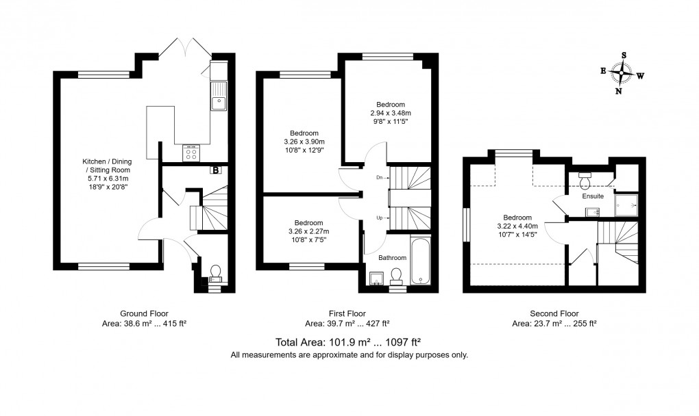 Floorplan for Badsell Road, Five Oak Green, Kent