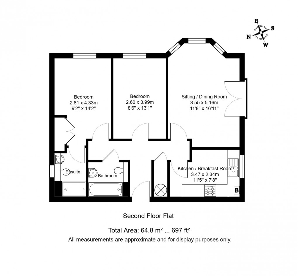 Floorplan for Underwood Rise, 1 Underwood Rise, Tunbridge Wells, Kent