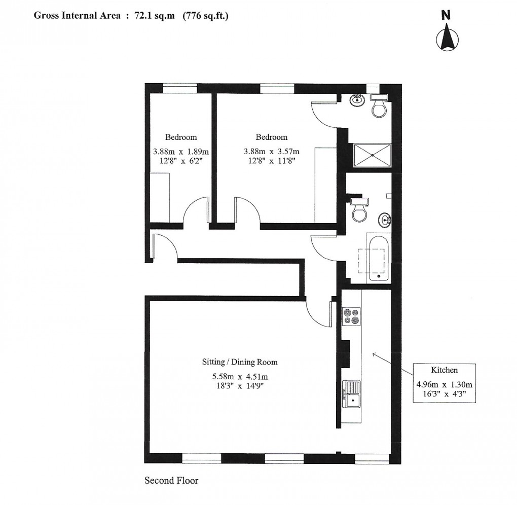 Floorplan for Tunbridge Wells, Kent