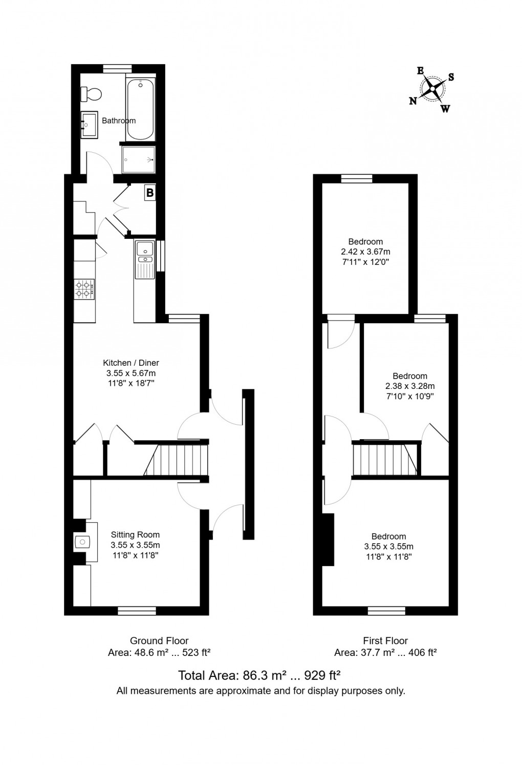 Floorplan for Calverley Street, Tunbridge Wells, Kent